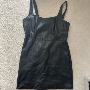 Abercrombie mini black faux leather dress